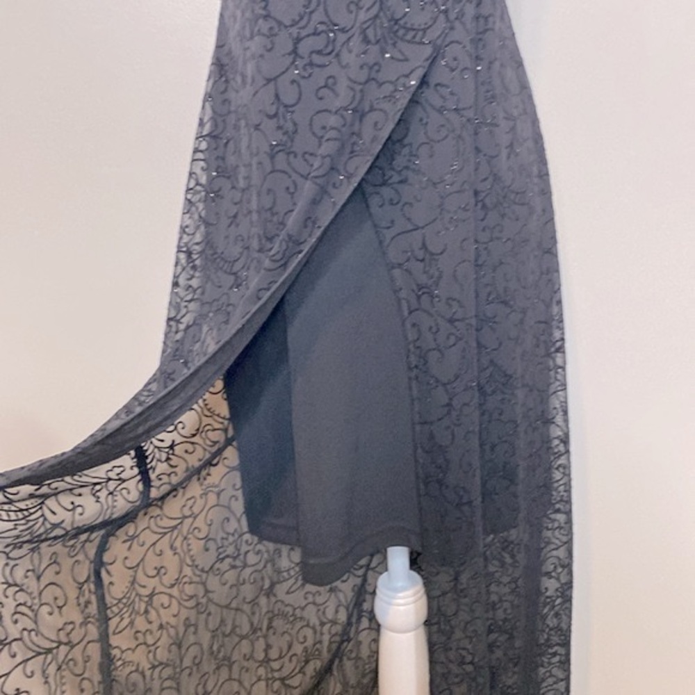 Vintage 90’s long black sparkly goth girl dress - Picture 9 of 12